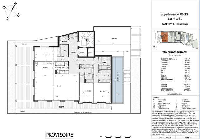 Appartement F4 à vendre - 4 pièces - 156.18 m2 - EZE - 06 - PROVENCE-ALPES-COTE-D-AZUR - Century 21 Agence Gastaldy