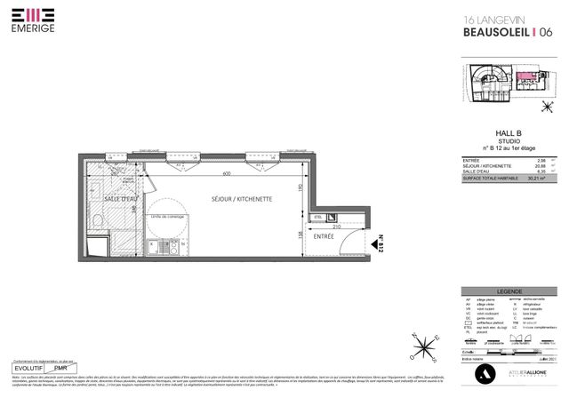 Afficher la photo en grand Appartement F1 à vendre - 1 pièce - 30.21 m2 - BEAUSOLEIL - 06 - PROVENCE-ALPES-COTE-D-AZUR - Century 21 Agence Gastaldy