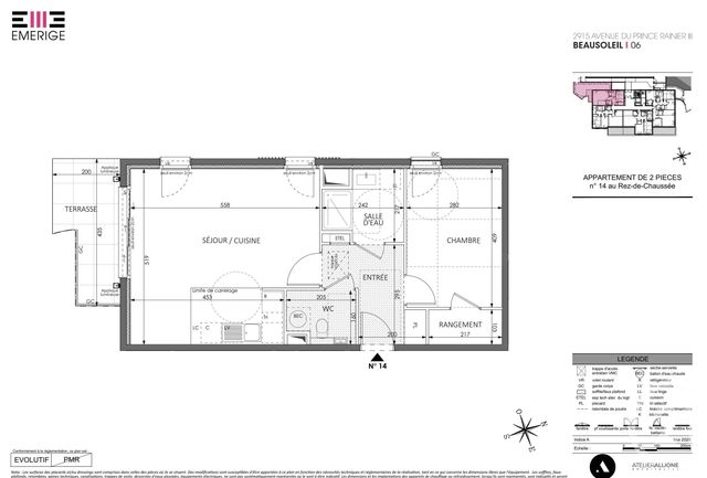 Afficher la photo en grand Appartement F2 à vendre - 2 pièces - 54.22 m2 - BEAUSOLEIL - 06 - PROVENCE-ALPES-COTE-D-AZUR - Century 21 Agence Gastaldy