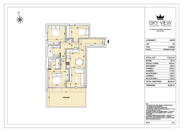 Afficher la photo en grand Appartement F4 à vendre - 4 pièces - 86.4 m2 - CAP D AIL - 06 - PROVENCE-ALPES-COTE-D-AZUR - Century 21 Agence Gastaldy