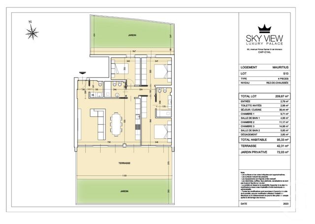 Afficher la photo en grand Appartement F4 à vendre - 4 pièces - 95.33 m2 - CAP D AIL - 06 - PROVENCE-ALPES-COTE-D-AZUR - Century 21 Agence Gastaldy