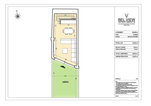 Afficher la photo en grand Appartement F2 à vendre - 2 pièces - 48.0 m2 - CAP D AIL - 06 - PROVENCE-ALPES-COTE-D-AZUR - Century 21 Agence Gastaldy