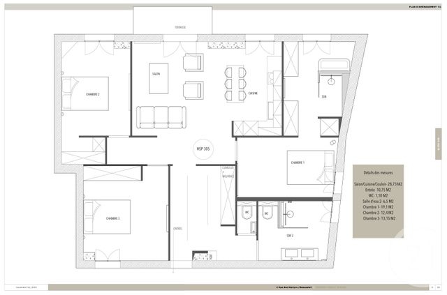 Appartement F4 à vendre - 4 pièces - 92.12 m2 - BEAUSOLEIL - 06 - PROVENCE-ALPES-COTE-D-AZUR - Century 21 Agence Gastaldy