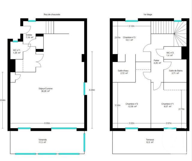 Appartement F4 à vendre - 4 pièces - 88.58 m2 - EZE - 06 - PROVENCE-ALPES-COTE-D-AZUR - Century 21 Agence Gastaldy